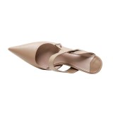 LIKITINY 2021 Summer Stilettos heels Genuine Leather Slip on slides women's shoes black nude mules pointed toe slippers size 33