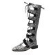 Arden Furtado  2021 Summer gladiator Sandals wowen's shoes Suqare heels peep toe Back zipper ladies Lace up casul knee high Sandals 41