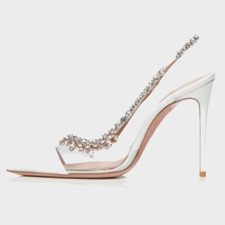 Arden Furtado Summer Fashion Women's Shoes Pointed To Stilettos Heels Crystal Rhinestone Elegant pumps high heels big size 44 45