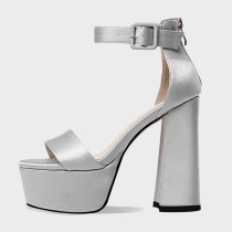 Arden Furtado 2021 Summer Chunky heels Platform  Gold Green Sandals High Heels Women's Shoes Stars Party Shoes