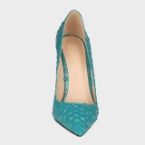 Arden Furtado Fashion Women's Shoes Pointed Toe Stilettos Heels Sexy blue Elegant pumps high heels office lady Big size 46 47