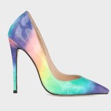 Arden Furtado Fashion Women's Shoes Pointed Toe Stilettos Heels Sexy Elegant Pumps High Heels Office Lady rainbow  shoes 41 42
