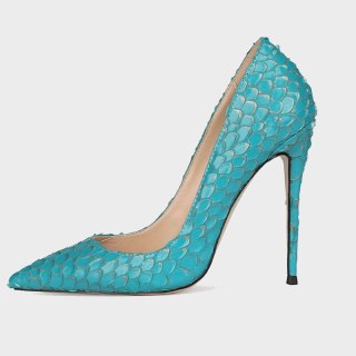 Arden Furtado Fashion Women's Shoes Pointed Toe Stilettos Heels Sexy blue Elegant pumps high heels office lady Big size 46 47