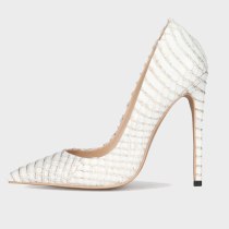 Arden Furtado Fashion Women's Shoes Pointed Toe Stilettos Heels Sexy  White Elegant Pumps High Heels Office Lady Big Size 46 47