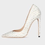 Arden Furtado Fashion Women's Shoes Pointed Toe Stilettos Heels Sexy white   Elegant pumps high heels office lady Big size 46 47