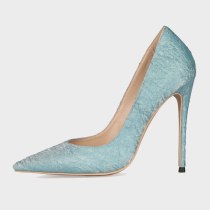 Arden Furtado Fashion Women's Shoes Pointed Toe Stilettos Heels Sexy Blue Elegant Pumps High Heels Office Lady Big Size 46 47