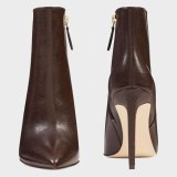 Arden Furtado 2021 Fashion Winter Pointed Toe Women's Stilettos Heels Customized Various Color Zipper Big size Ankle boots 44 45