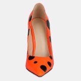 Arden Furtado Fashion Women's Shoes Pointed Toe Stilettos Heels Yellow  Orange Elegant Pumps High Heels Office Lady shoes 46 47