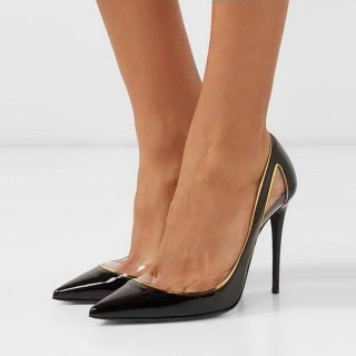 Arden Furtado Fashion Women's Shoes Pointed Toe Stilettos Heels Sexy Black  Elegant Pumps High Heels Office Lady shoes 46 47
