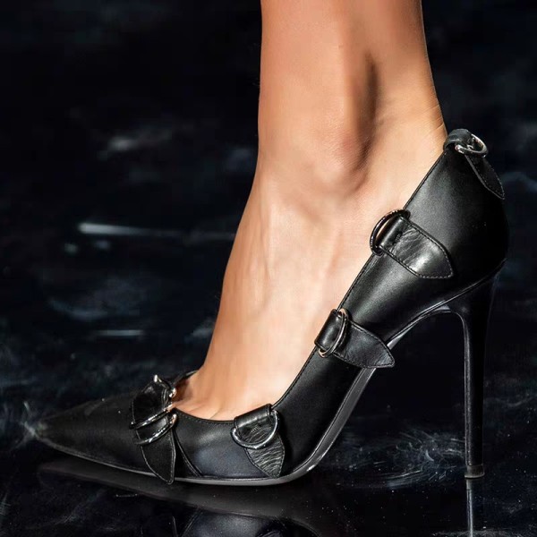 Arden Furtado Fashion Women's Shoes Pointed Toe Stilettos Heels Sexy Black Personality Lady Pumps Big size 46 47 New