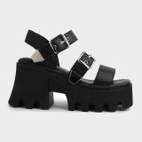 Arden Furtado Summer Fashion Women's Shoes Classics Buckle Sexy Elegant Platform Chunky Heels Sandals