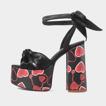 Arden Furtado Summer Fashion Women's Shoes Classics Chunky Heels Sexy Elegant Platform Suede Sandals New 42 43