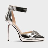 Arden Furtado Summer Fashion Women's Shoes Sexy  Sliver Elegant Stilettos Heels Classics Back Zipper