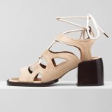 Arden Furtado Summer Fashion Women's Shoes Sexy Genuine Leather Brown  Narrow Band  Elegant Chunky Heels Sandals