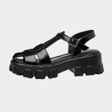 Arden Furtado Summer Fashion Women's Shoes Sexy Hook & Loop Genuine Leather  Waterproof Narrow Band  Sandals 42 43