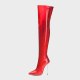 Arden Furtado Fashion Shoes Winter Red Pointed Toe Stilettos Heels Zipper Elegant Ladies Boots Concise Red  Women's Boots 45
