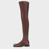 Arden Furtado Fashion Women's Shoes Winter Sexy  Square Head New Zipper Chunky Heels Over The Knee High Boots Big Size 42 43 New