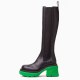 Arden Furtado 2021 Winter Fashion Boots Elegant Platform Chunky Heels Block heels Ladies Shoes platform Knee High Boots 40 41