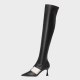 Arden Furtado 2021 Fashion Women's Shoes Pointed Toe Stilettos Heels Elegant Boots Red White Over The Knee High Boots 42 43
