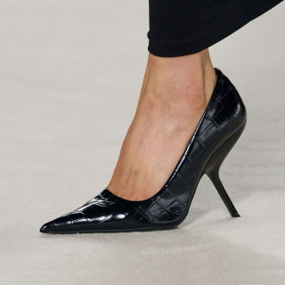 Arden Furtado Patent Leather pointed shallow Stilettos Single shoe Elegant Office lady high-heeled shoes Large size