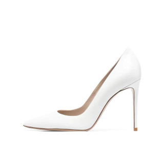 Arden Furtado Pointed toe Sexy Stilettos White Wedding shoes Summer Shallow Super High Heel commute Pumps Extra large size 46