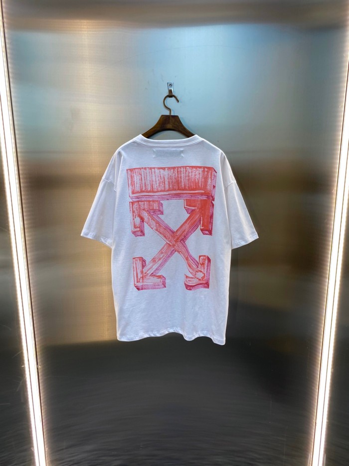 OFF WHITE 20SS 3D BRUSHED ARROW PRINTED T-SHIRT