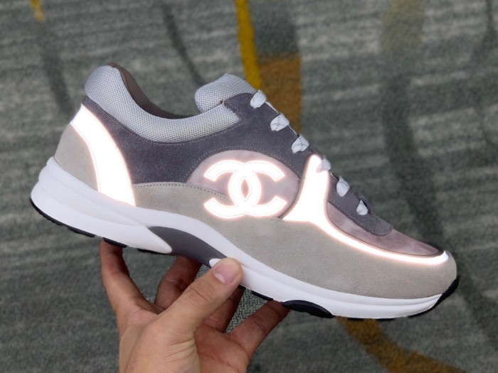 CHANEL2020SS CC LOGO LEATHER PATCH SNEAKERS