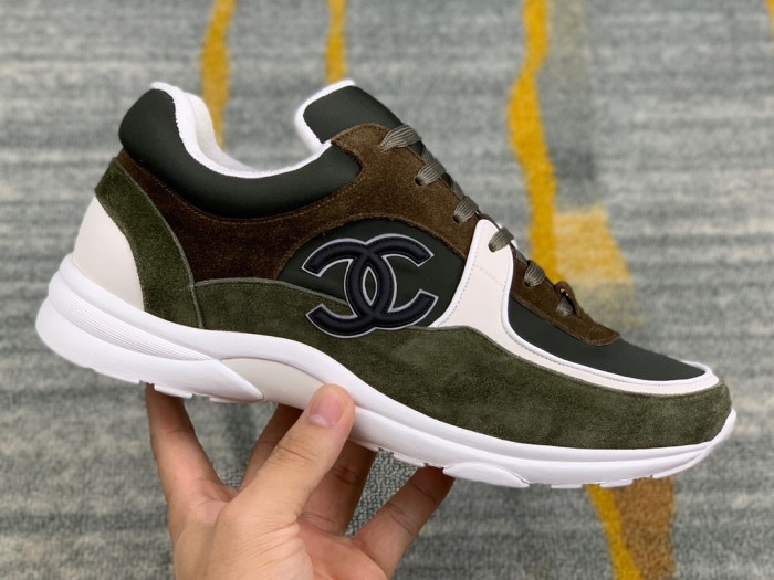 CHANEL2020SS CC LOGO LEATHER PATCH SNEAKERS