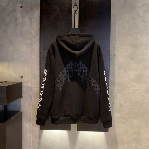 CHROME HEARTS 2020FW CROSS LEATHER PATCH HOODIE