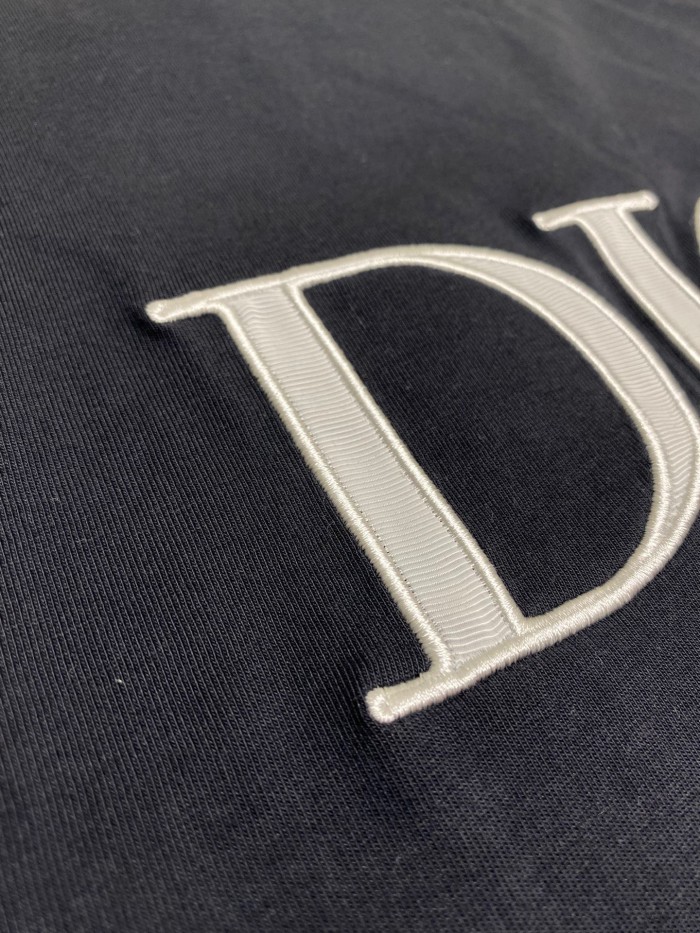 DIOR 2021SS LOGO EMBROIDERED COTTON T-SHIRT