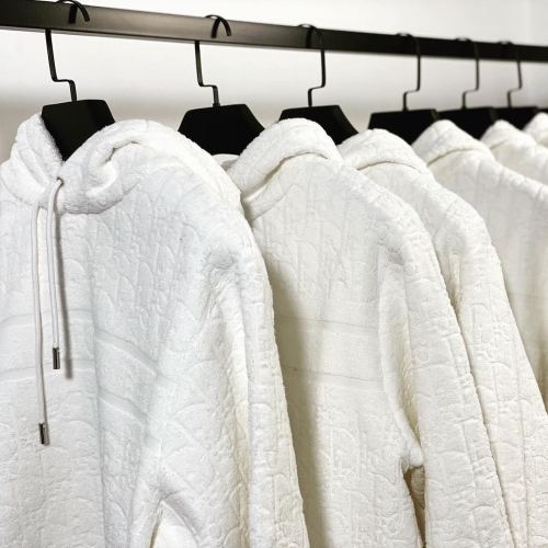 DIOR 22SS OBLIQUE TOWELING WHITE HOODIE