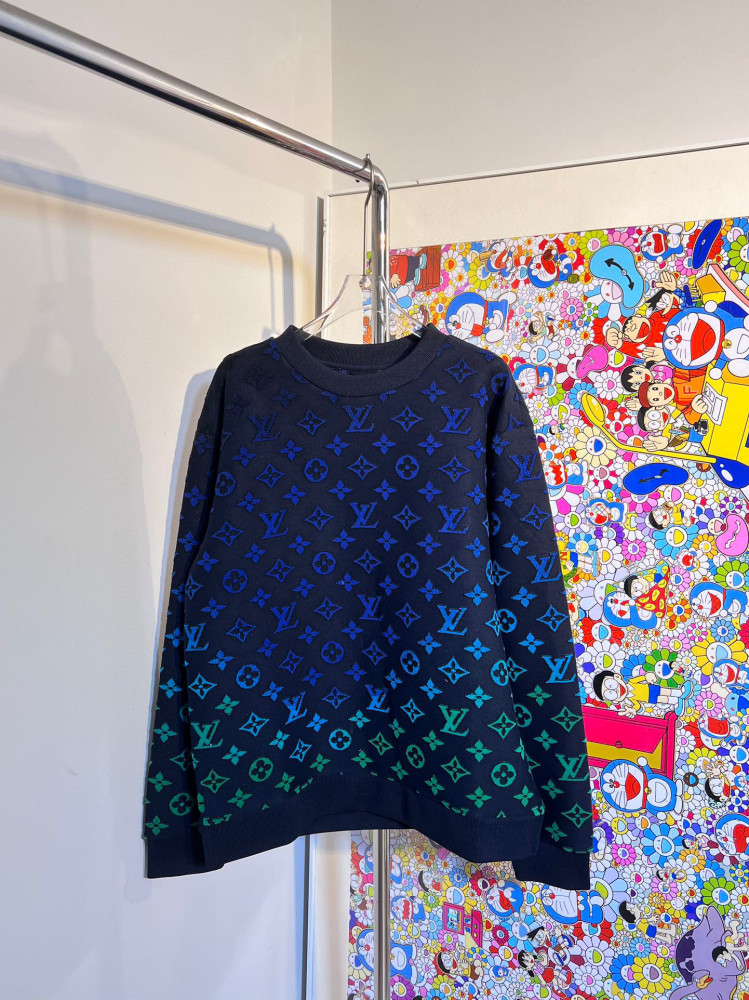 Louis Vuitton Gradient Monogram Fil Coupe Sweatshirt (COUPE SWEATSHIRT, GRADIENT  MONOGRAM FIL , 1A9GLH)