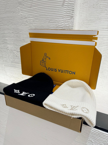 LV Dual Beanie monogram embroidered knitted beanies hat