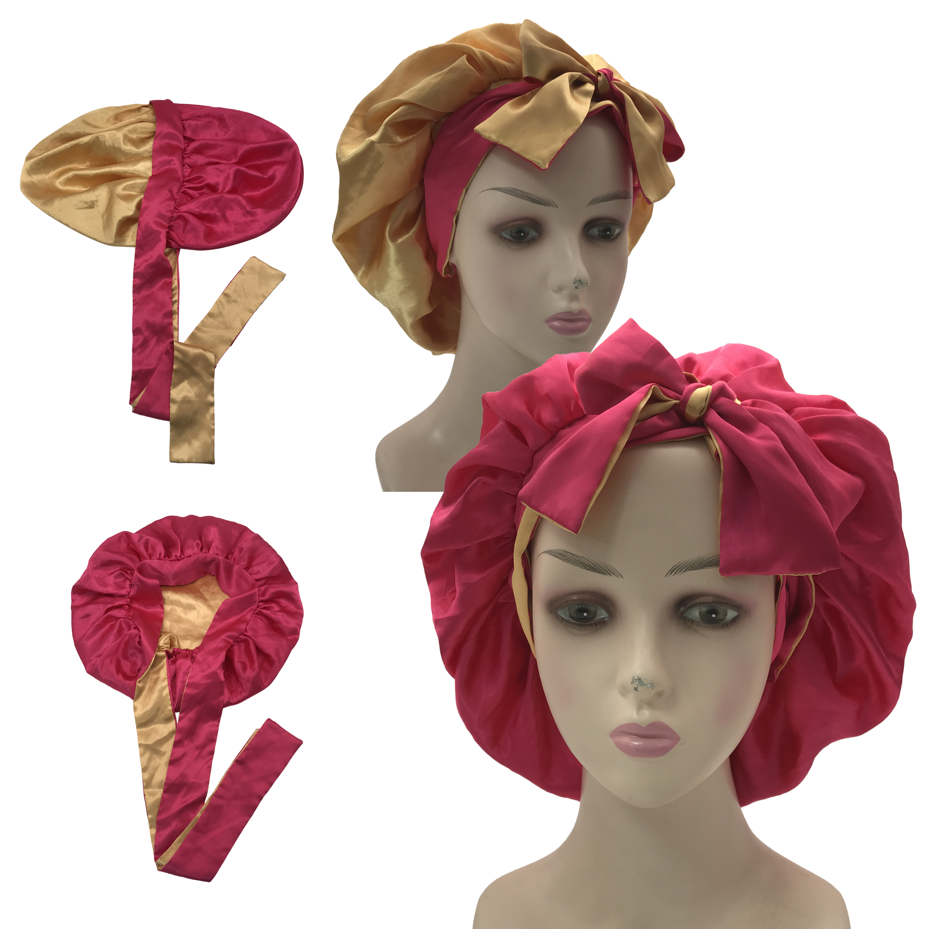 US$ 13.00 - double layer bonnet with long band no logo free