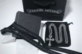 クロムハーツネックレス CHROMEHEARTS2022新作クロスフラワー固定文字太いリングネックレス
