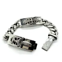 クロムハーツブレスレット CHROMEHEARTS フローラルクロス ダガー ブレスレット