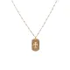 クロムハーツネックレス CHROMEHEARTS カットアウトクロスドッグタグwithダイヤモンド(タイニー) 22K