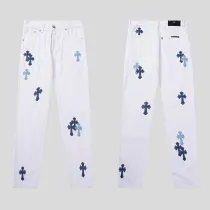 クロムハーツ 服 CHROMEHEARTS2022 新品 洗いざらしクロスレザージーンズ