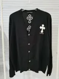 クロムハーツ 服 CHROMEHEARTS 2022秋冬新作ニットレザー刺繍クロスステッチカーディガン