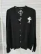 クロムハーツ 服 CHROMEHEARTS 2022秋冬新作ニットレザー刺繍クロスステッチカーディガン