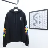 クロムハーツ 服 CHROMEHEARTS2022秋冬新色クロス馬蹄刺繍クラフトフーデッドセーター