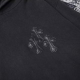 クロムハーツ 服 CHROMEHEARTS2022新作メタルパッチレザーバッククロスセーター
