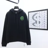 クロムハーツ 服 CHROMEHEARTS 2022 秋冬新作 ゴーストグリーン ホースシュー レザーラベル クロス フード付きセーター