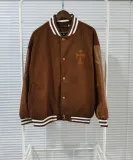 クロムハーツ 服 CHROMEHEARTS2022秋冬新作ウールレザースリーブベースボールジャケット
