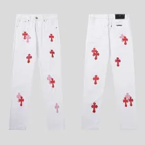 クロムハーツ 服 CHROMEHEARTS2022 新品 洗いざらしクロスレザージーンズ