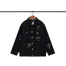 クロムハーツ 服 CHROMEHEARTS2022新作クロスパッチウォッシュドデニムジャケット