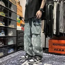 クロムハーツ 服 CHROMEHEARTS2022 新作 ダーク ラージ ポケット クロス ウォッシュド カジュアル ジーンズ