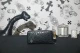 クロムハーツ財布 CHROMEHEARTS2022 新作 クロスフラワー ロングジッパー クロコダイル ウォレット W016