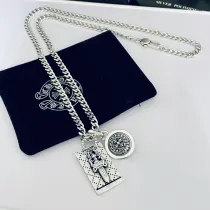 クロムハーツネックレス CHROMEHEARTS2022 新作 刀回し ダブル ペンダント ネックレス