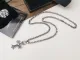 クロムハーツネックレス CHROMEHEARTS2022新作ピーチハートクロスネックレス